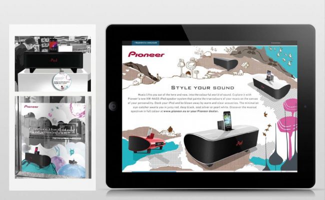 Kunde: Pioneer // Auftrag: Gestaltung eines Produktkatalogs
für eine junge Zielgruppe // entstanden bei der
Sixpack Werbeagentur // Mein Part // Art Direction: Idee
und Design